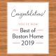 Monique’s Bath Showroom wins Best of Boston Home 2019